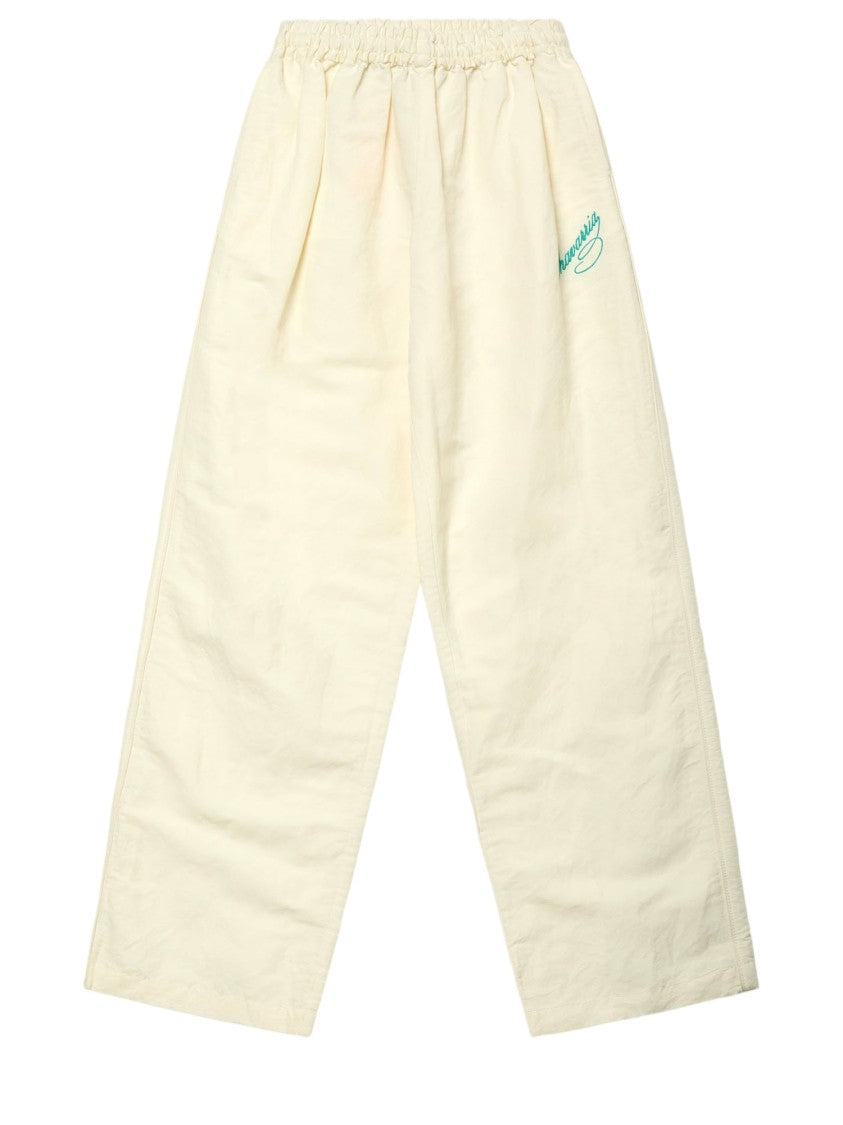 Willy Chavarria Cream Embroidered Viscose-Blend Pants