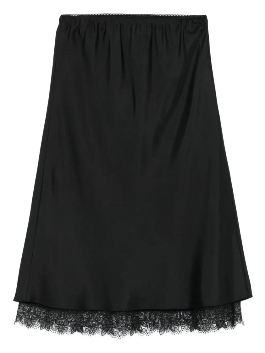 Róhe Lace-Trim Skirt