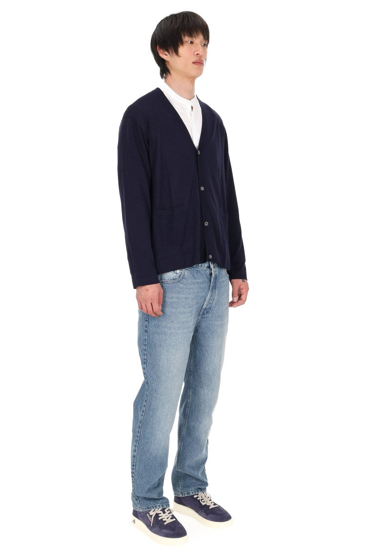 Officine Generale Mike Lightweight Lyocell-Wool Cardigan