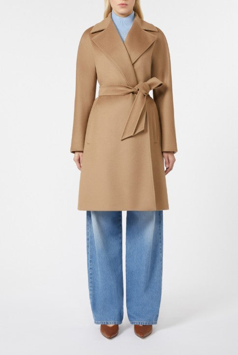 Max Mara Brown Wool Pure Drap Coat