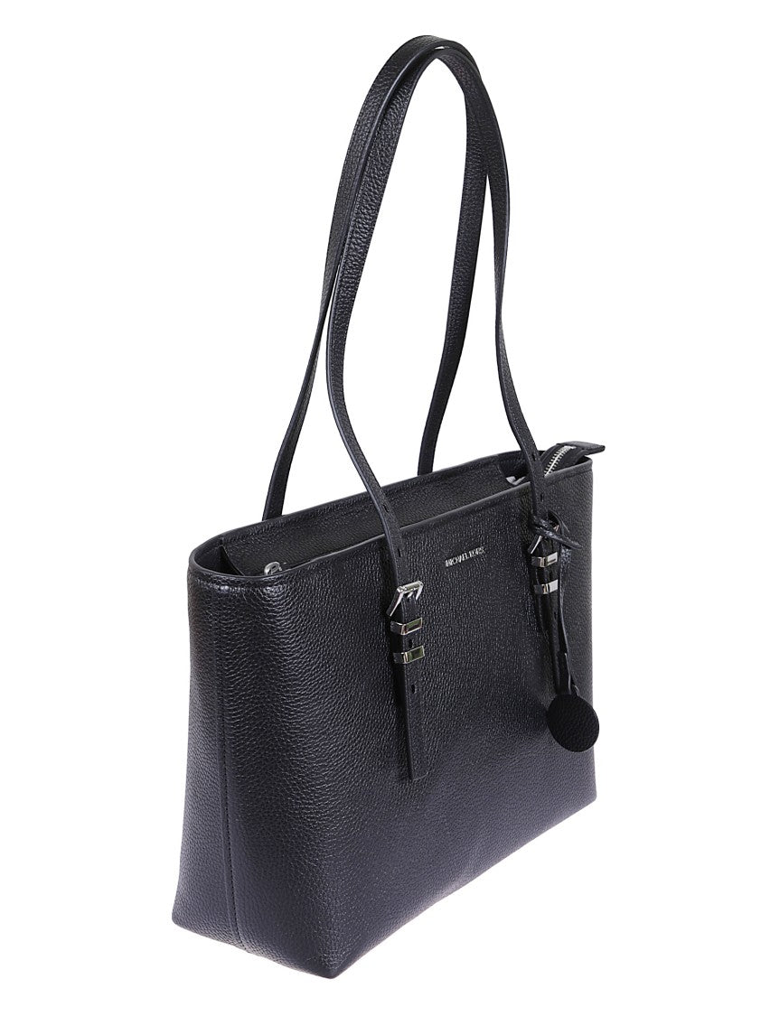 Michael Kors Textured Hammered Leather Shoulder Bag With Silver Accents