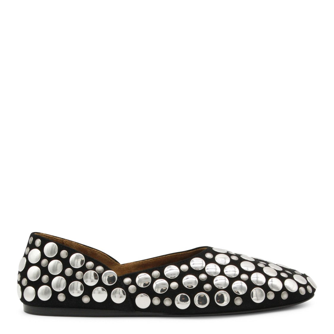 Khaite Black Leather Flats