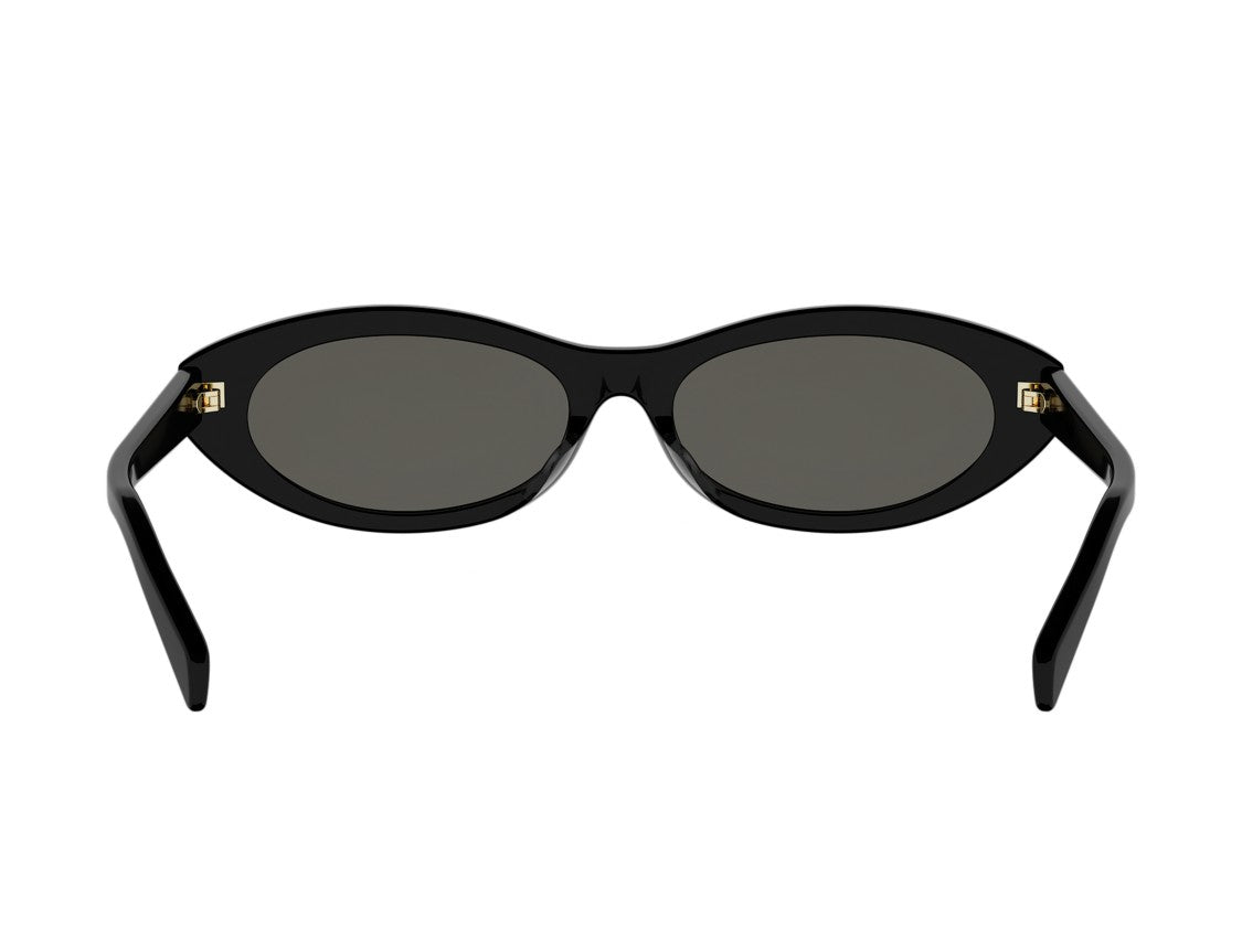 Celine Cl40353f Black Rounded Acetate Sunglasses