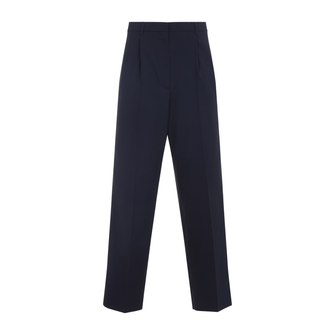 Miu Miu Sophisticated Wool Blend Trousers With Subtle Pleats