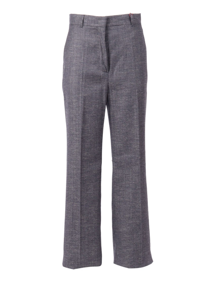 Max Mara Tailored Deep Blue Straight Leg Eziana Pants