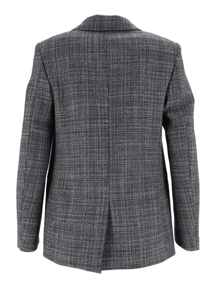 Fabiana Filippi Night Blue Drawstring Mélange Blazer