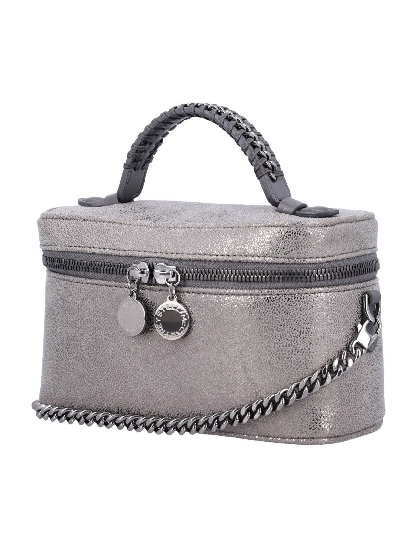 Stella Mccartney Steel Grey Cosmetic Case With Braided Handle