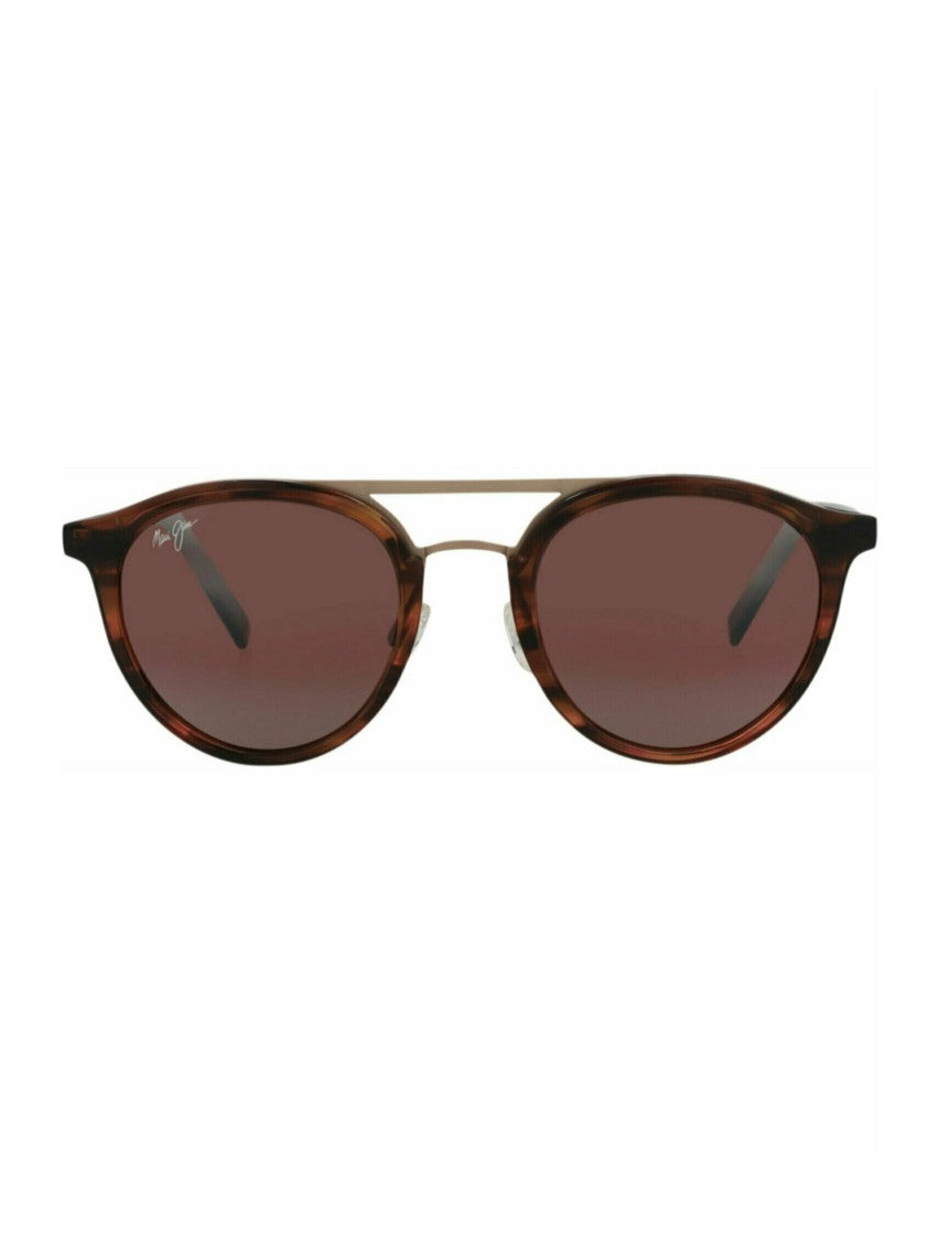 Maui Jim Round-Frame Acetate With Stainless Steel Sunglasses