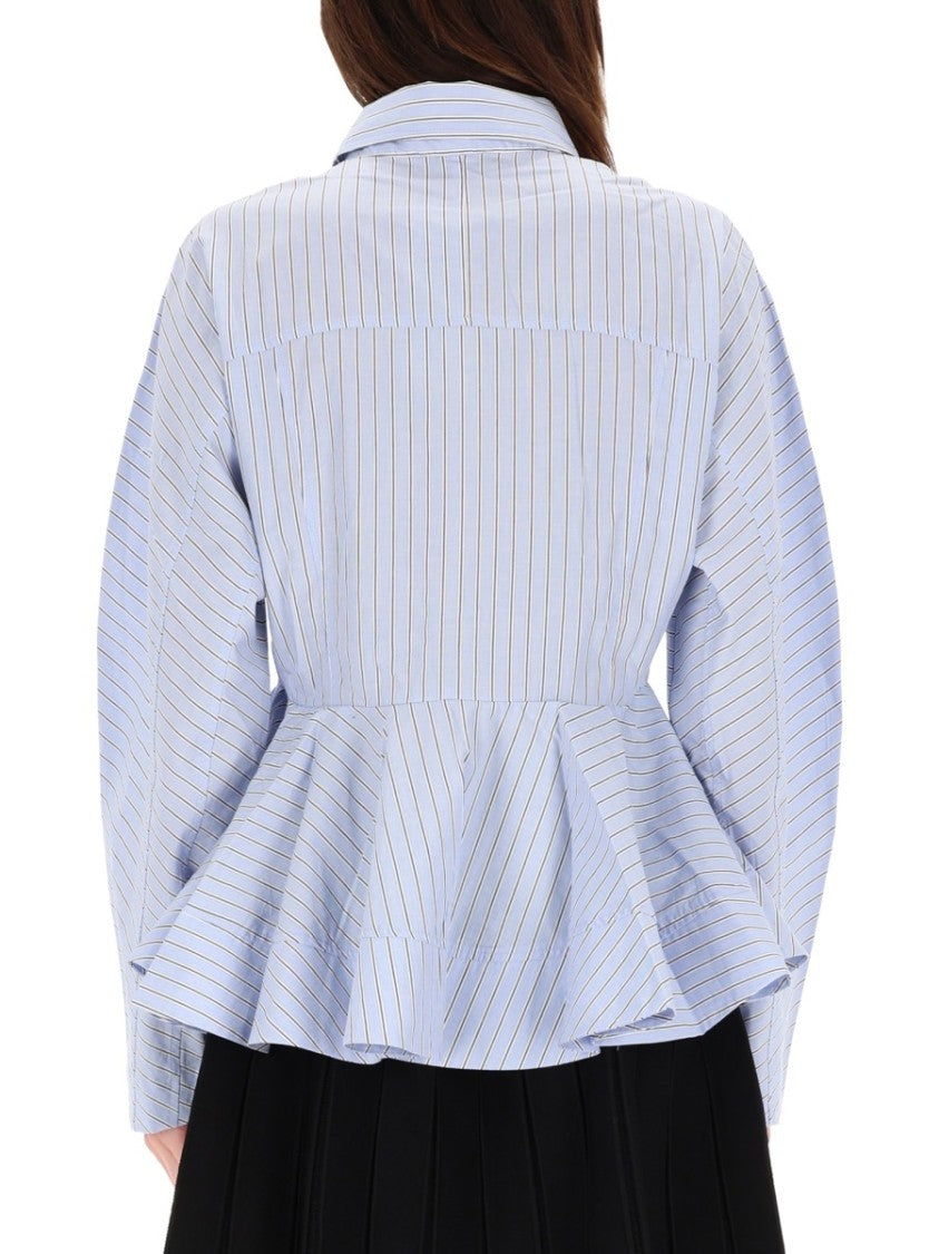 Ganni Striped "Peplum" Shirt