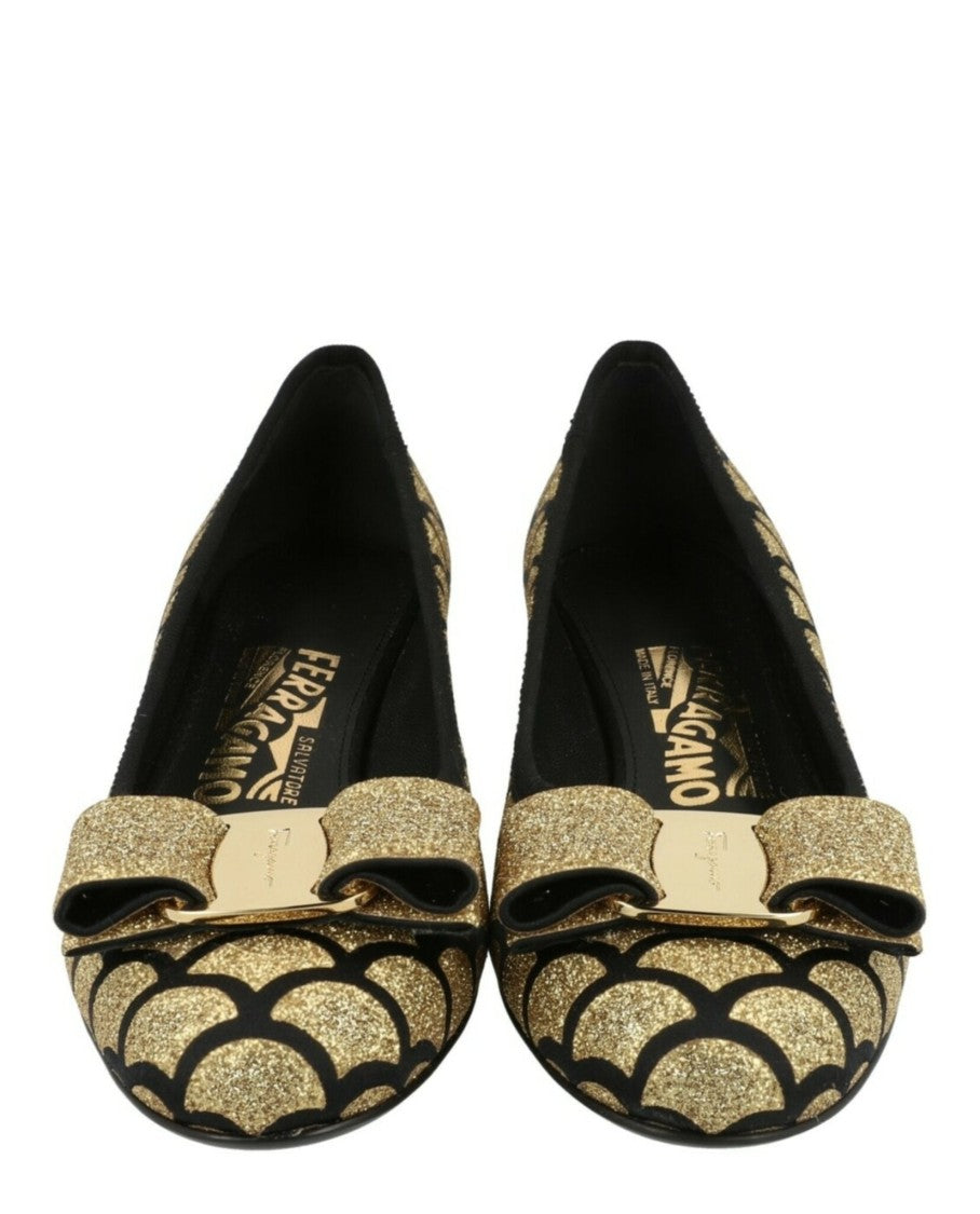 Ferragamo Vara Glitter Pumps - Narrow Width