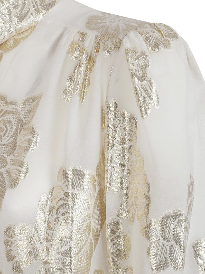 Chloé Floral Print Silk Blend Blouse