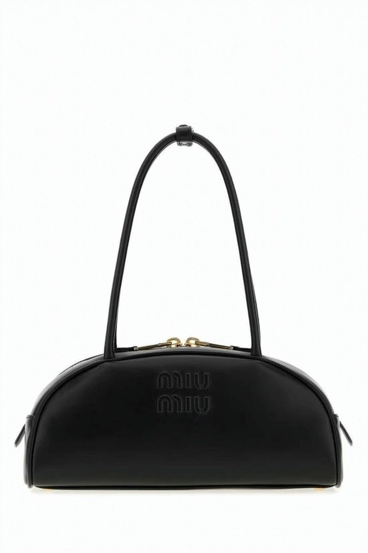 Miu Miu Smooth Calf Leather Tote Bag With Elongated Silhouette