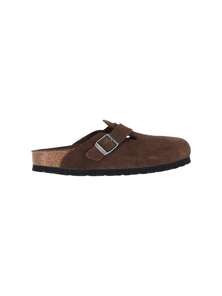 Birkenstock Slip-On Mules With Metal Buckle Detail And Eva Sole