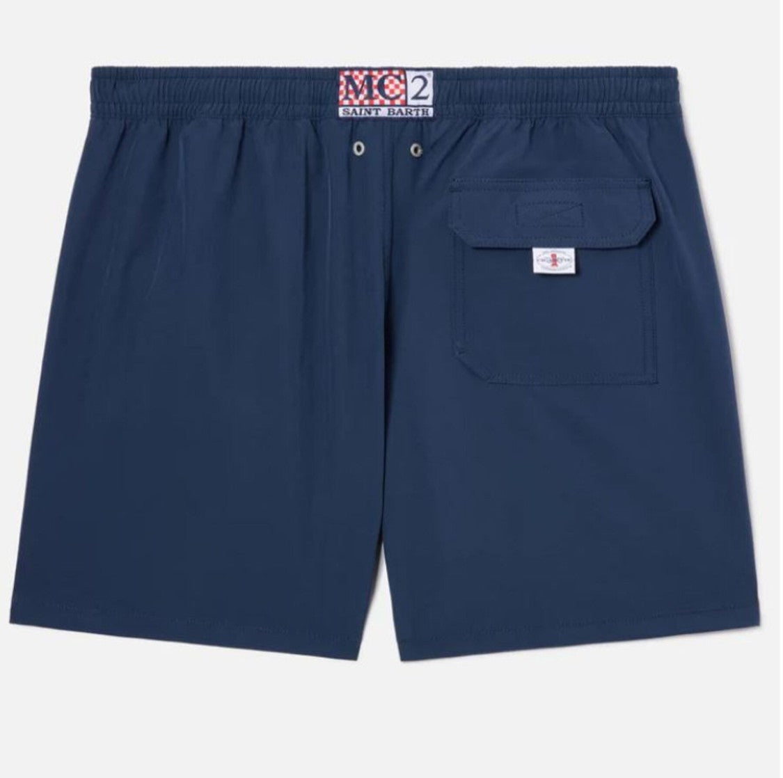 Mc2 Saint Barth Blue Gustavia Embroidery Swim Shorts