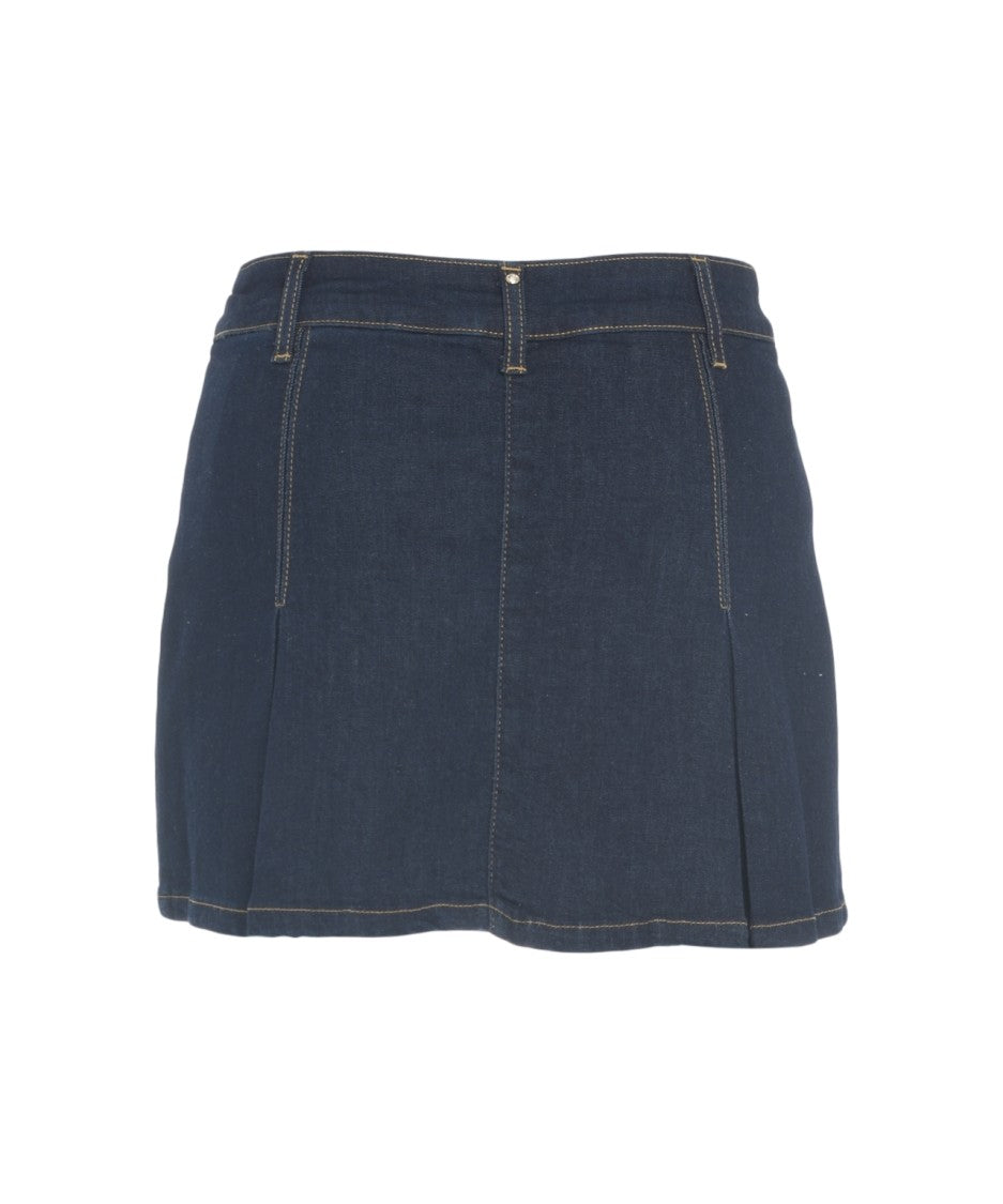 Liu Jo Flattering Denim Miniskirt With Contrast Stitching