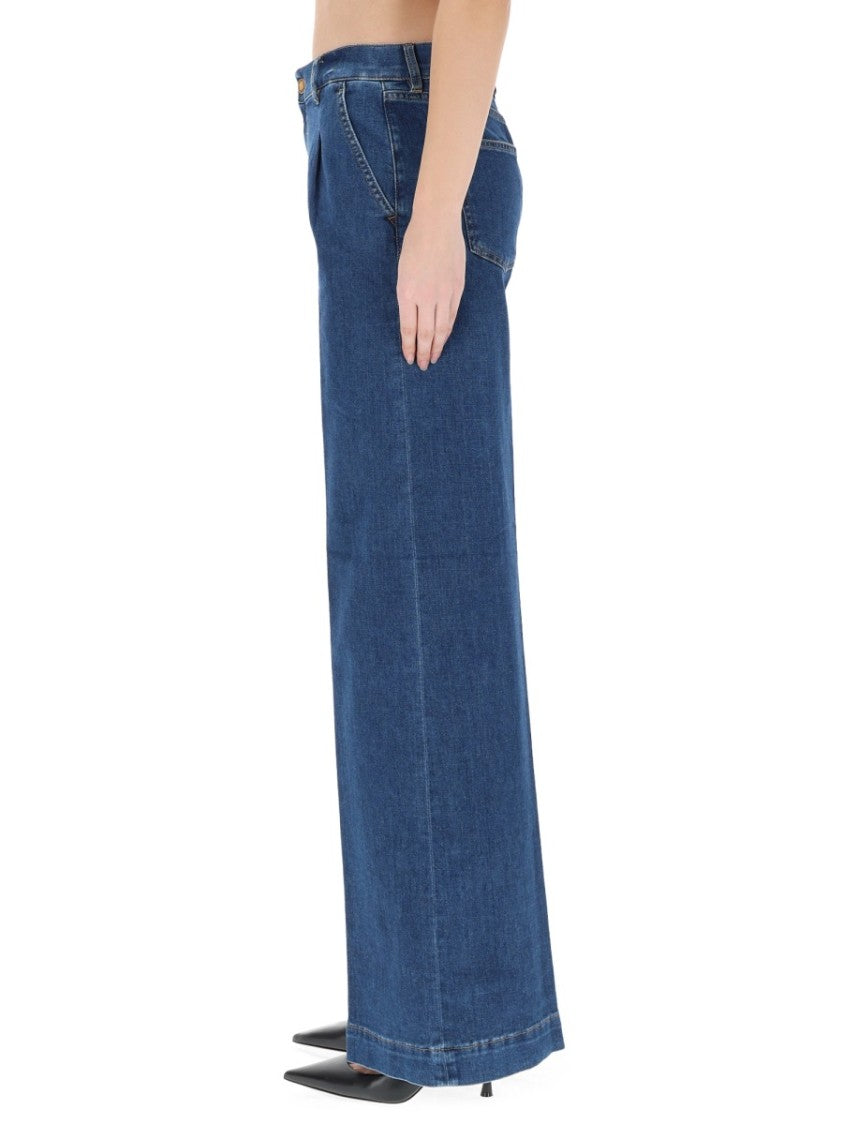 Pt Torino Blue Cotton Poppy High-Waist Jeans