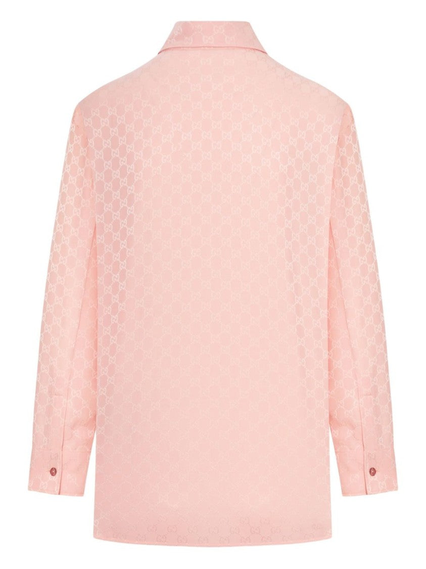 Gucci Delicate Silk Shirt With Monogram Pattern