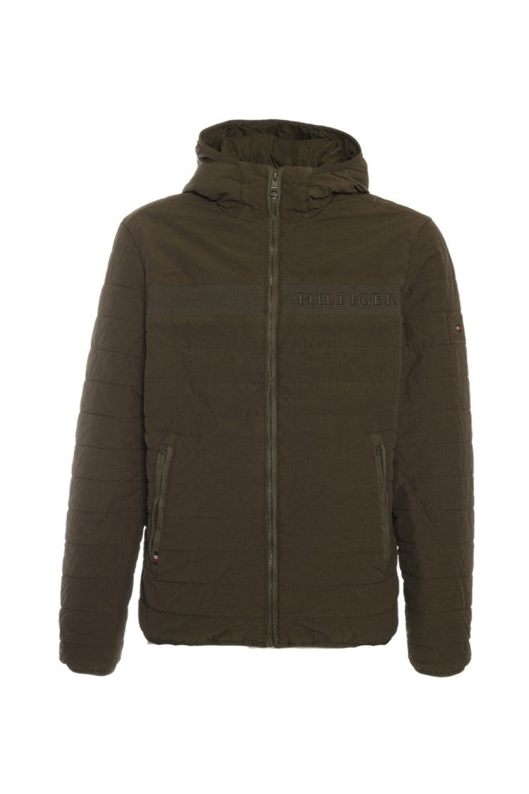 Tommy Hilfiger Green Nylon Quilted Down Jacket