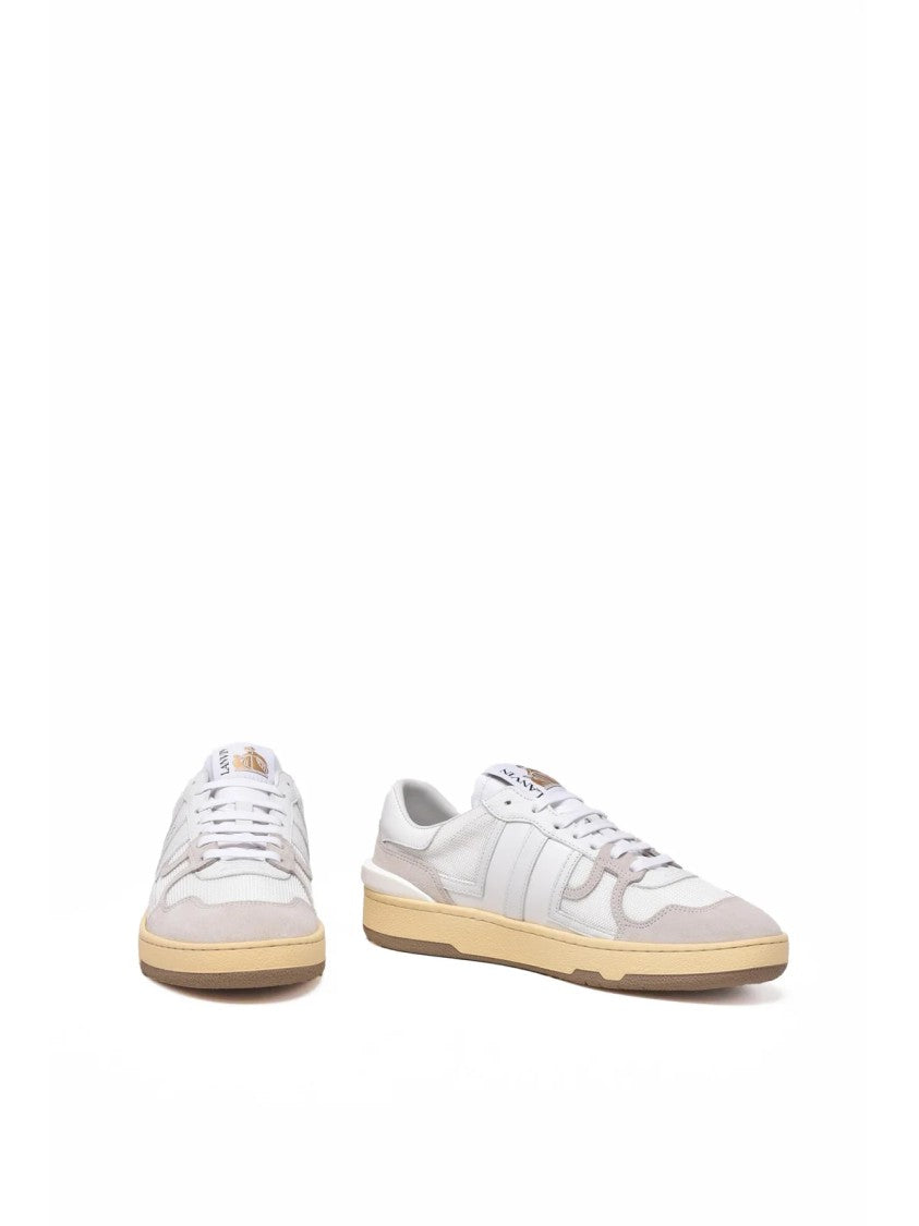Lanvin White Polyester-Blend Clay Sneakers