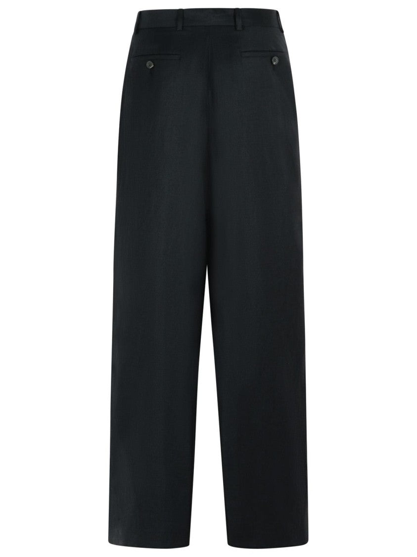 Dries Van Noten Pepper' Black Wool Blend Pants