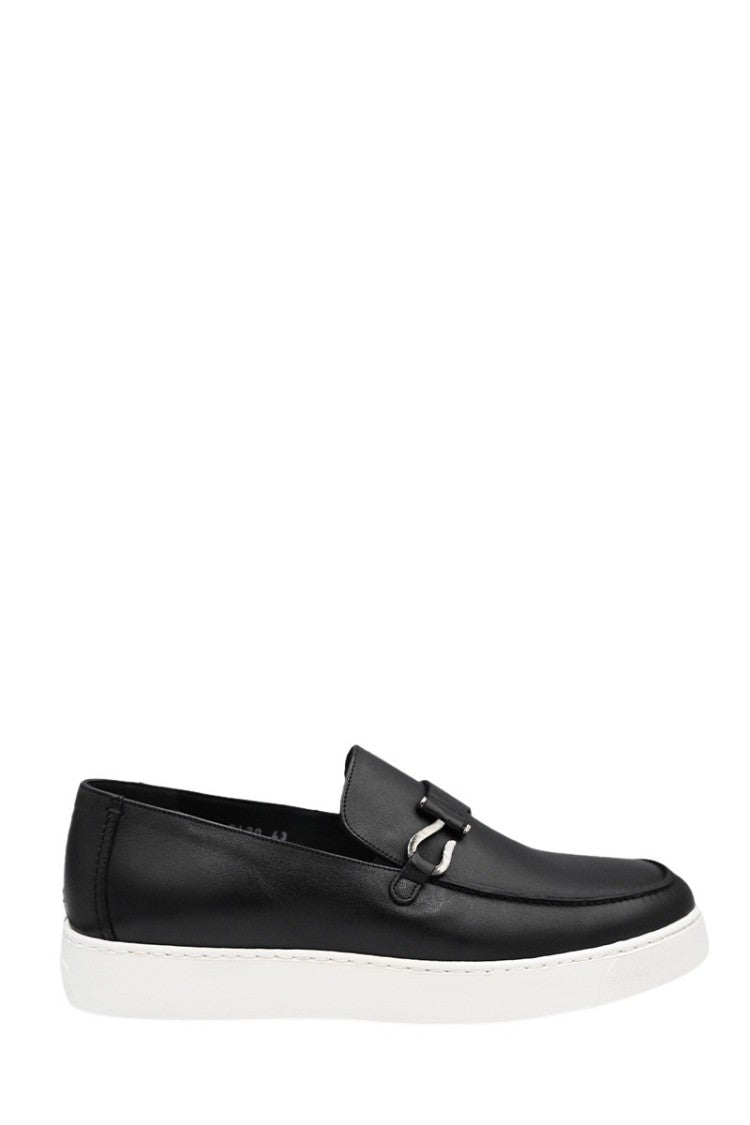 Philippe Lang Leather Loafers In Black