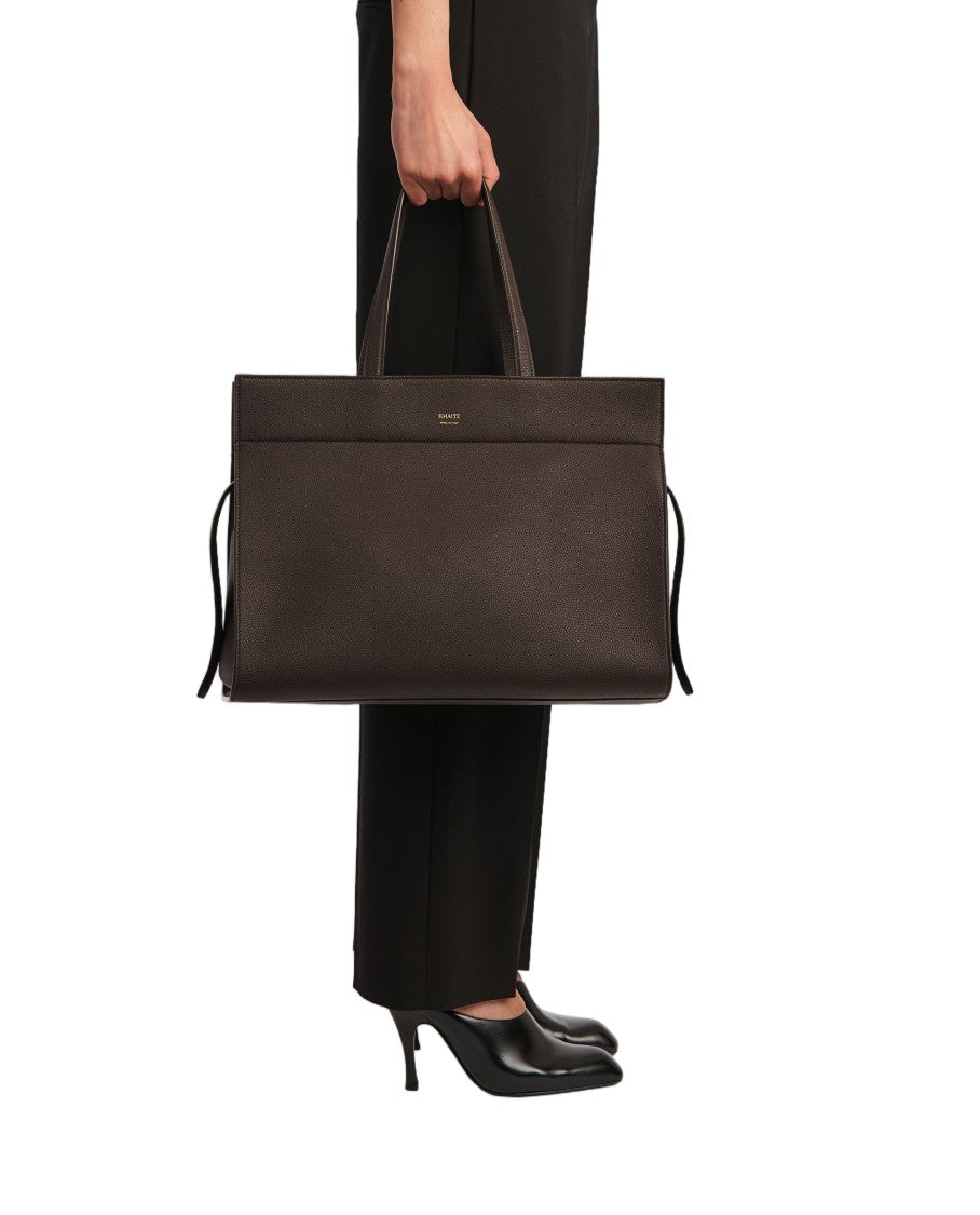 Khaite Structured Crosby Shoulder Bag With Textured Finish And Spacious Interior