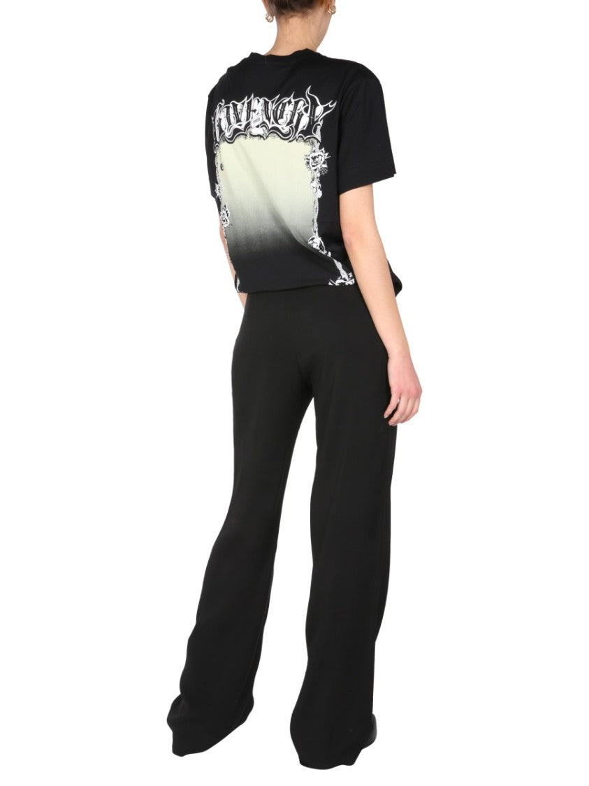 Givenchy Graphic Print Black Crew Neck T-Shirt