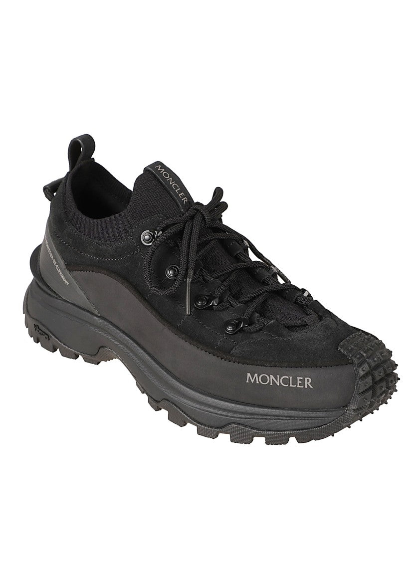Moncler Low-Profile Sneakers With Textured Sole And Sock-Like Upper