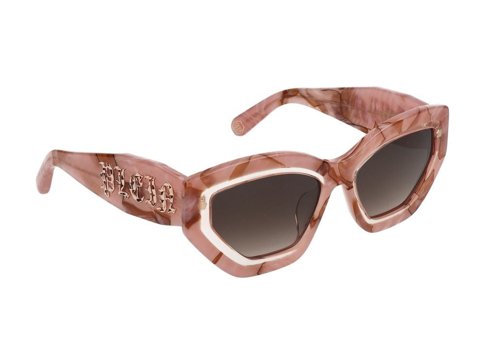 Philipp Plein Sunglasses Spp099m 06Z8 Opal Pink+Marbled Pink 55/18/140
