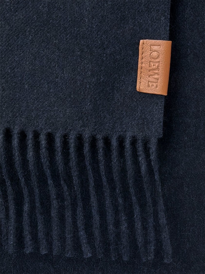 Loewe Cashmere Scarf With Fringed Ends