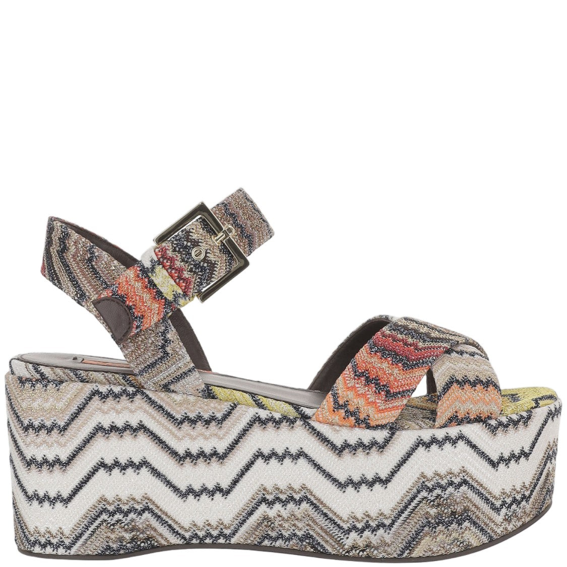 Missoni Multicolor Zigzag Platform Viscose-Blend Sandals