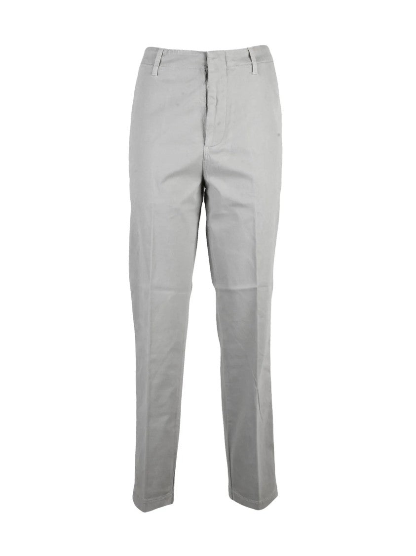 Dondup Light Grey Janis Tailored Straight-Leg Trousers