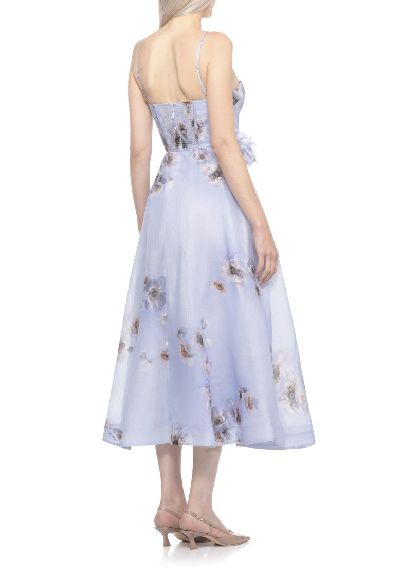 Zimmermann Lilac Linen And Silk Dress