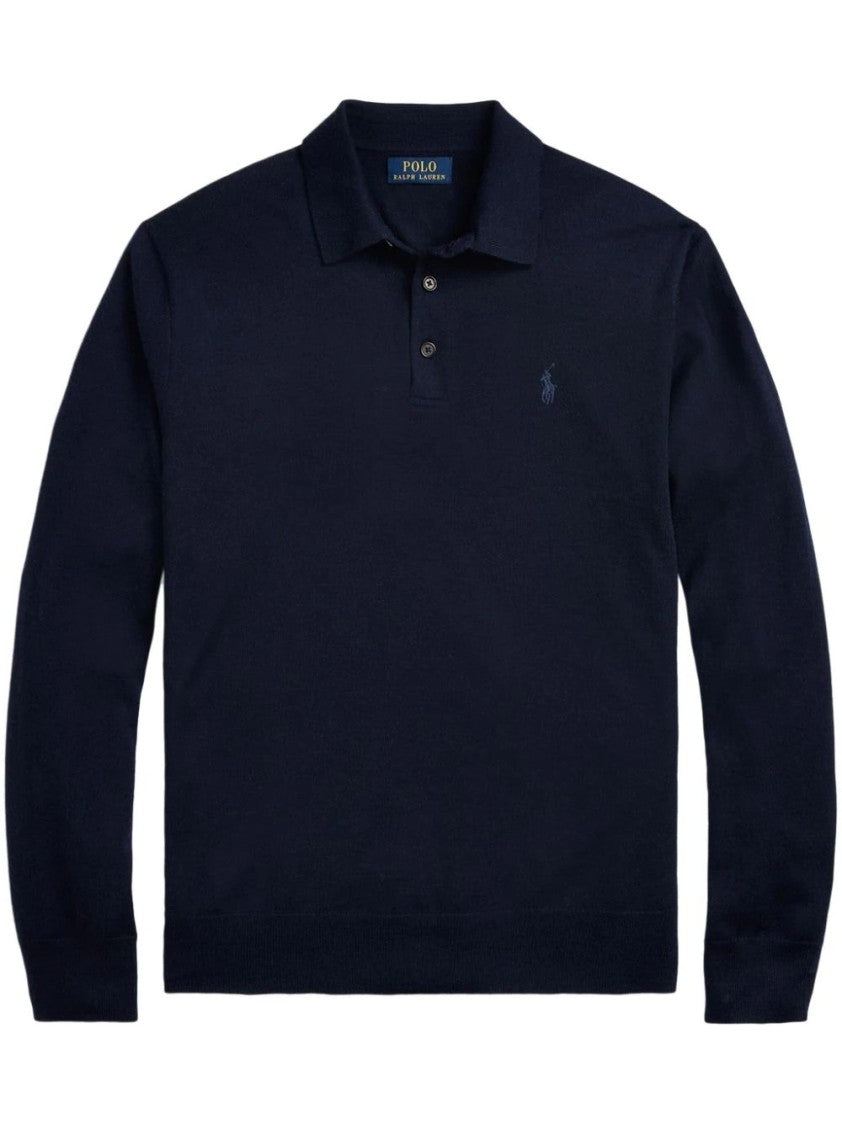 Polo Ralph Lauren Navy Wool Long Sleeve Pullover