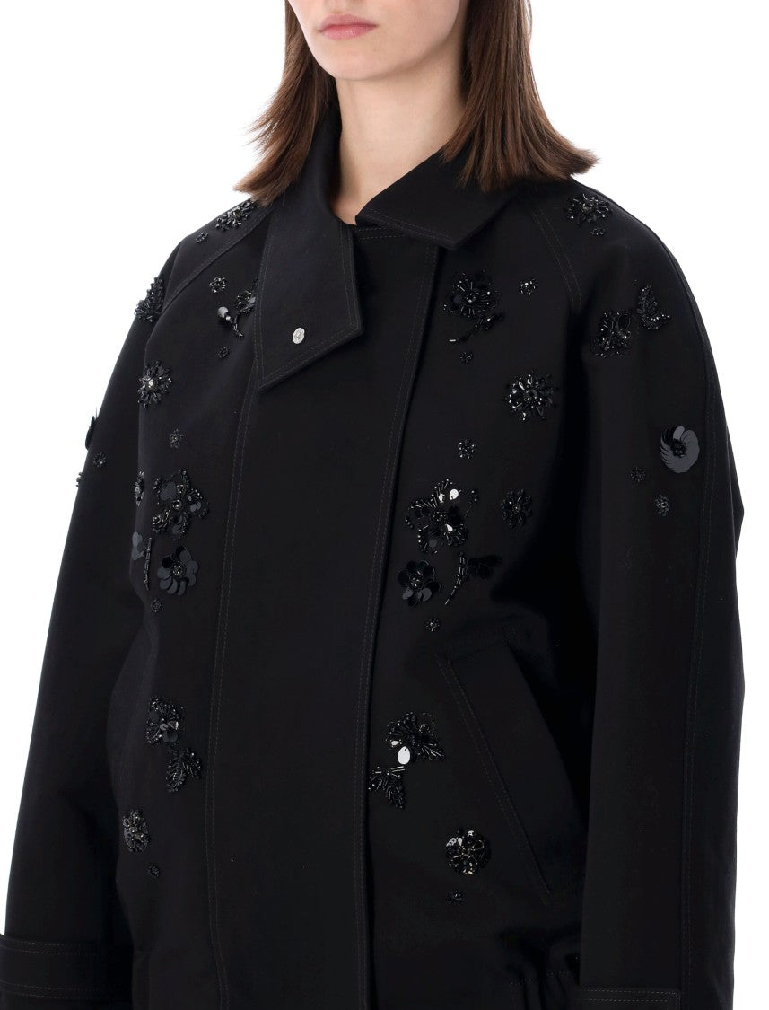 Golden Goose Oversized Short Floral Twill Jacket