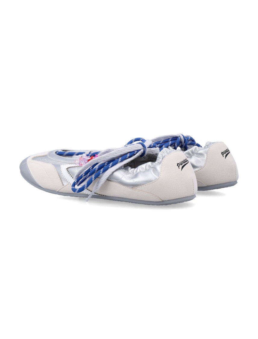 Puraai Contemporary Vegan Sneakers With Quilted Design And Double Lace System