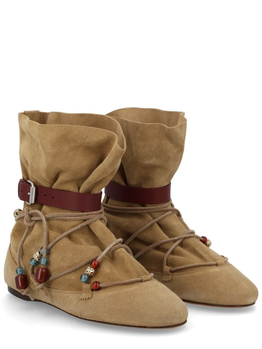 Isabel Marant Neutral Letiz Slouchy Pointed Boots
