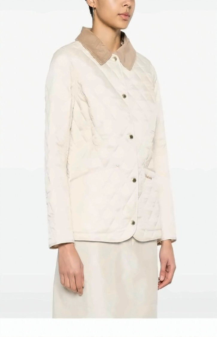 Barbour Diamond-Quilted Casual Jacket With Textured Collar