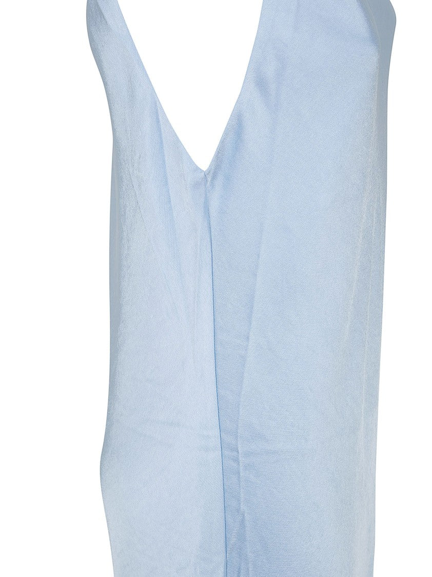 Polo Ralph Lauren Sleeveless Midi Dress With Subtle Sheen