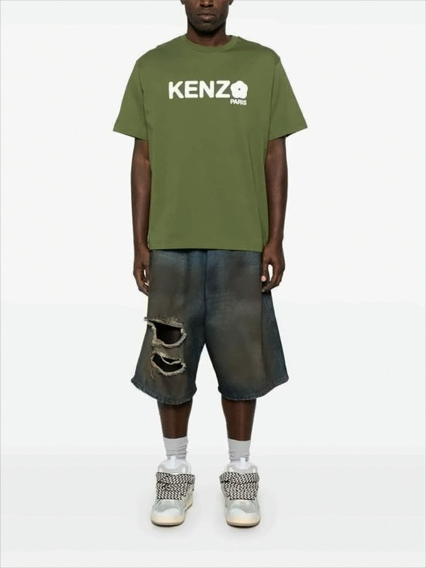 Kenzo Short-Sleeved Crew Neck T-Shirt With Graphic Logo