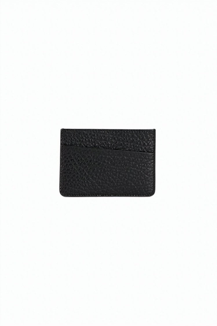Maison Margiela Textured Calf Leather Card Holder With Distinctive Stitching