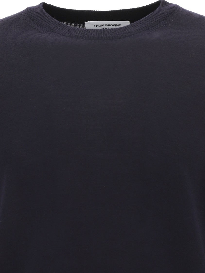 Thom Browne Deep Blue Crewneck Pullover