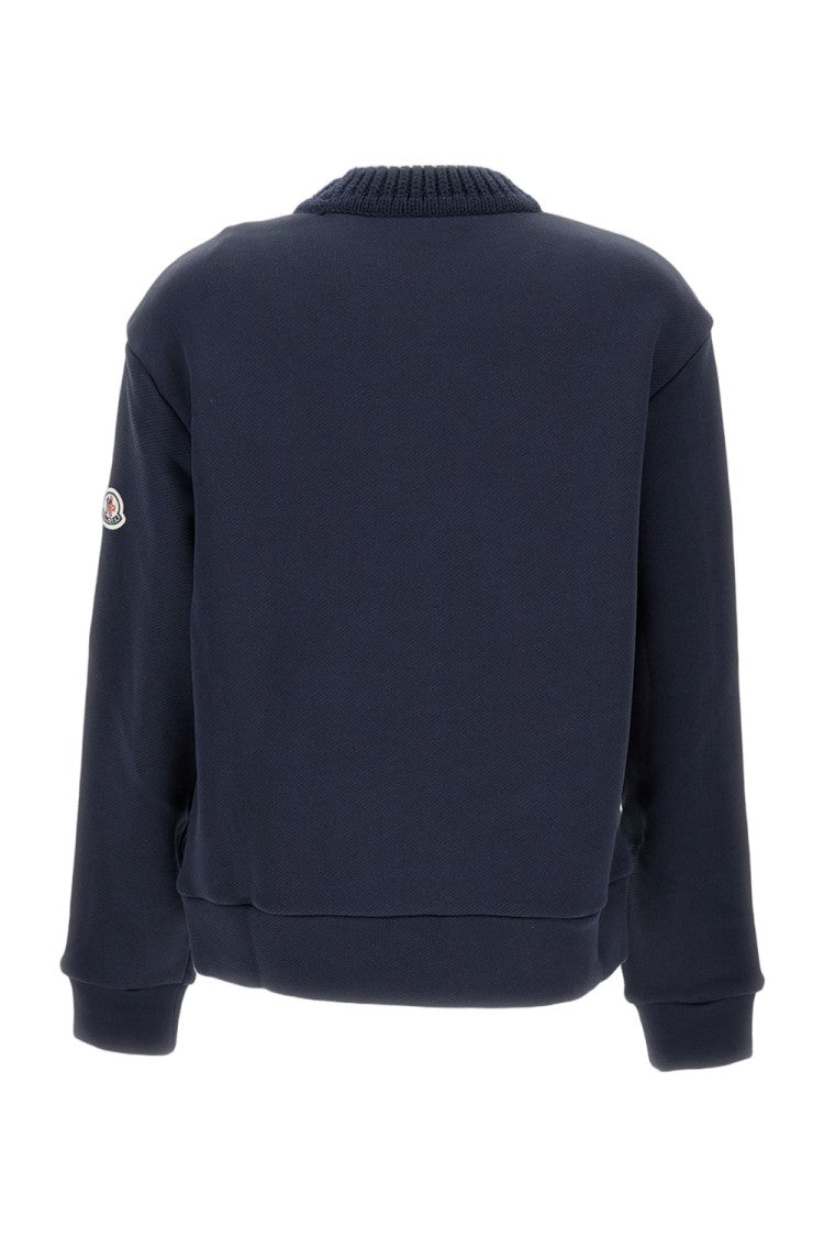 Moncler Crewneck Sweatshirt With Ribbed Cuffs