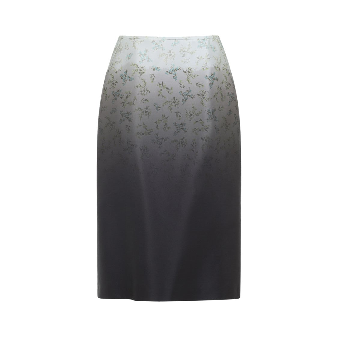 Jil Sander Green Silk Midi Skirt