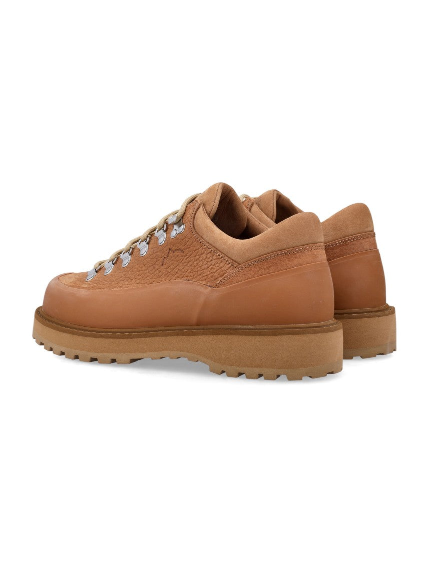 Diemme Cornaro Smooth Tan Leather Low-Top Shoes