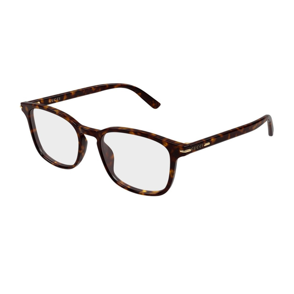 Gucci Havana Rectangular Acetate Sunglasses