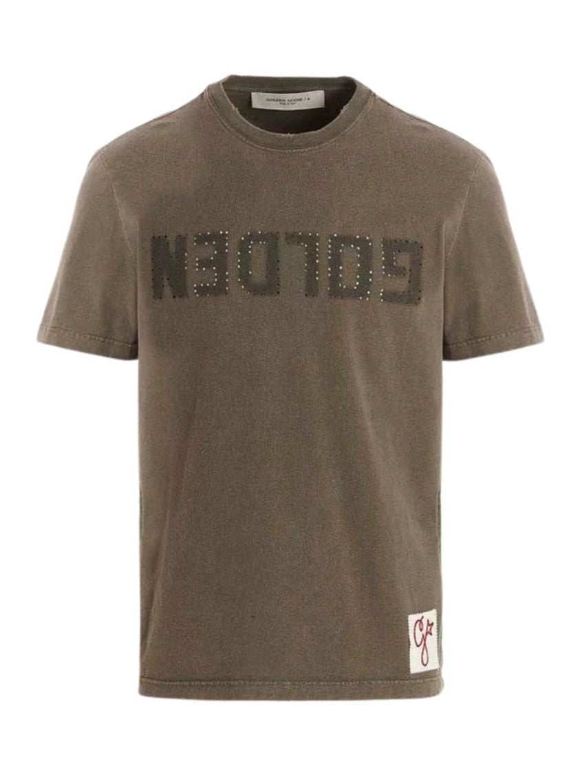 Golden Goose Golden Regular Distressed Cotton T-Shirt