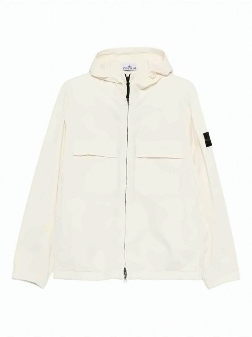 Stone Island Lightweight Hooded Jacket With Distinctive Patch