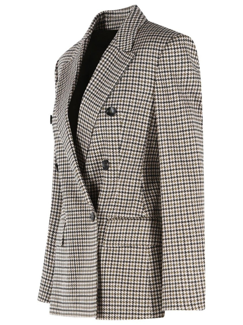 Max Mara 'Eccelso' Blazer In Viscose And Black Virgin Wool