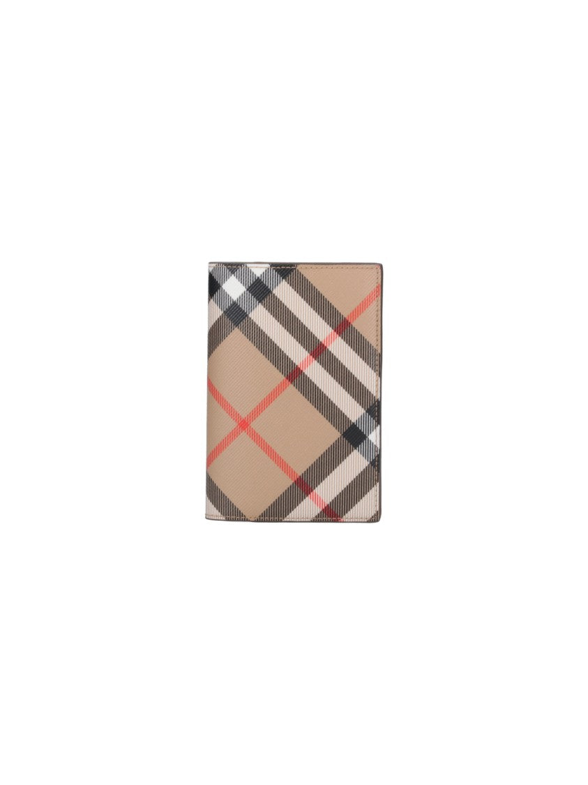 Burberry "Check" Passport Holder - Neutrals